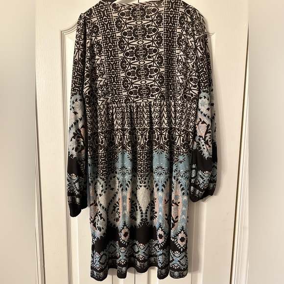 Brown & turquoise White Mark dress size large - worn once - Picture 2 of 2